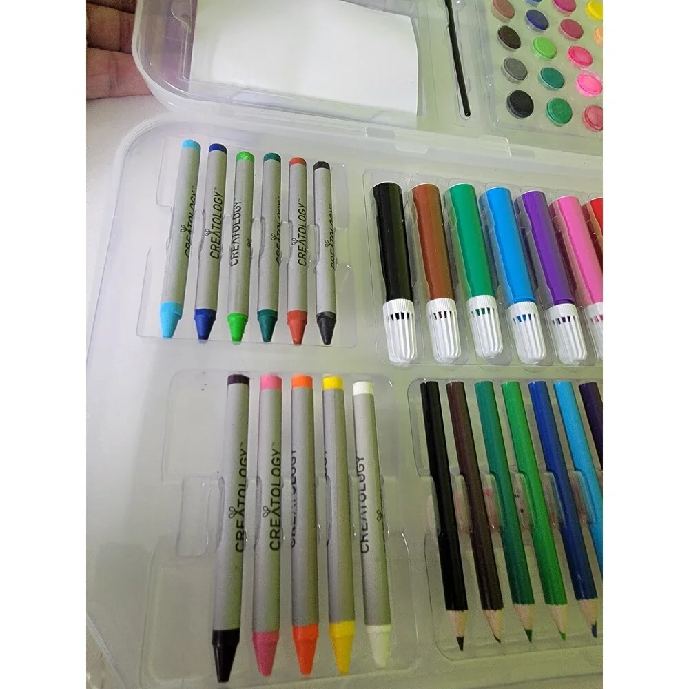 Creatology Kids Art Tote 99/100 Pieces Crayons Paint Markers Pencils
